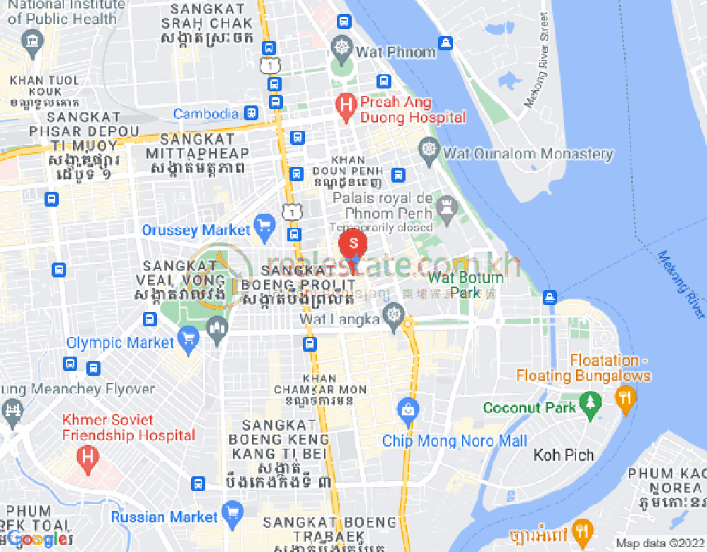 Mapa: Chey Chumneah, Daun Penh, Phnom Penh