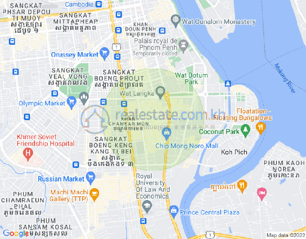 ផែនទី បឹងកេងកង១, បឹងកេងកង, ភ្នំពេញ