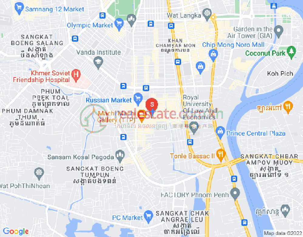 주더분1구역, 짬까몬, 프놈펜 지도