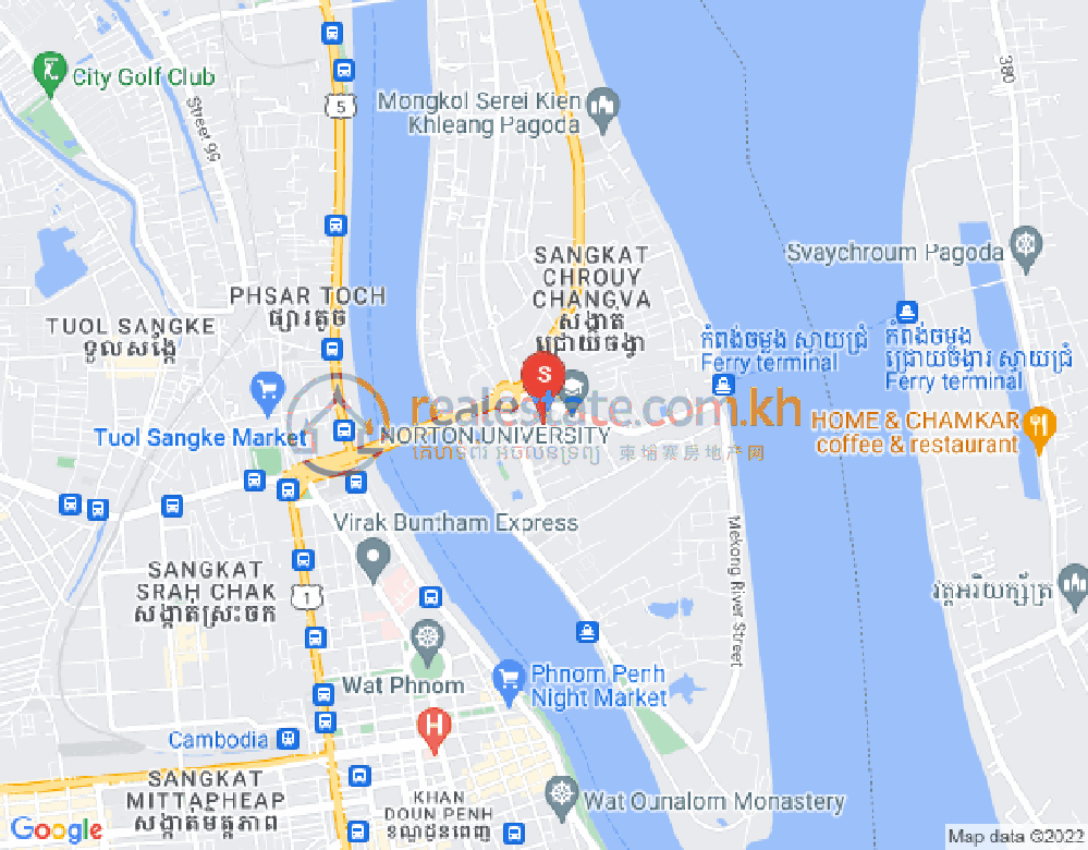 Map of Chroy Changvar, Phnom Penh