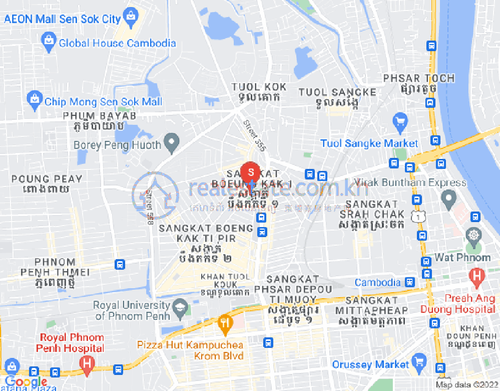 万谷湖1分区, 堆谷区, 金边地图
