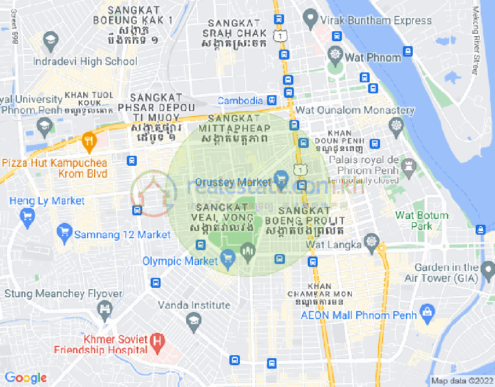 Veal Vong镇, 马卡拉区, 金边地图