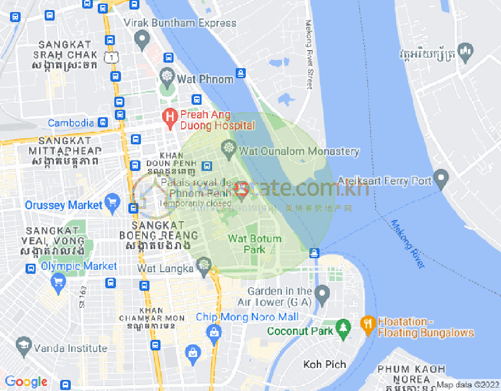 Mapa: Chey Chumneah, Daun Penh, Phnom Penh
