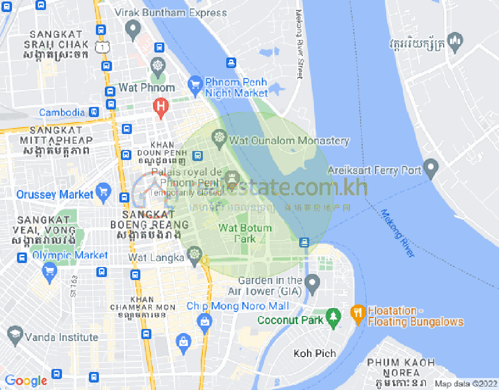 Mapa: Chey Chumneah, Daun Penh, Phnom Penh