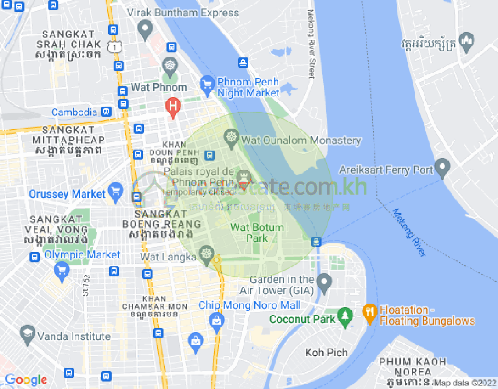 Chey Chumneah分区, 隆边区, 金边地图