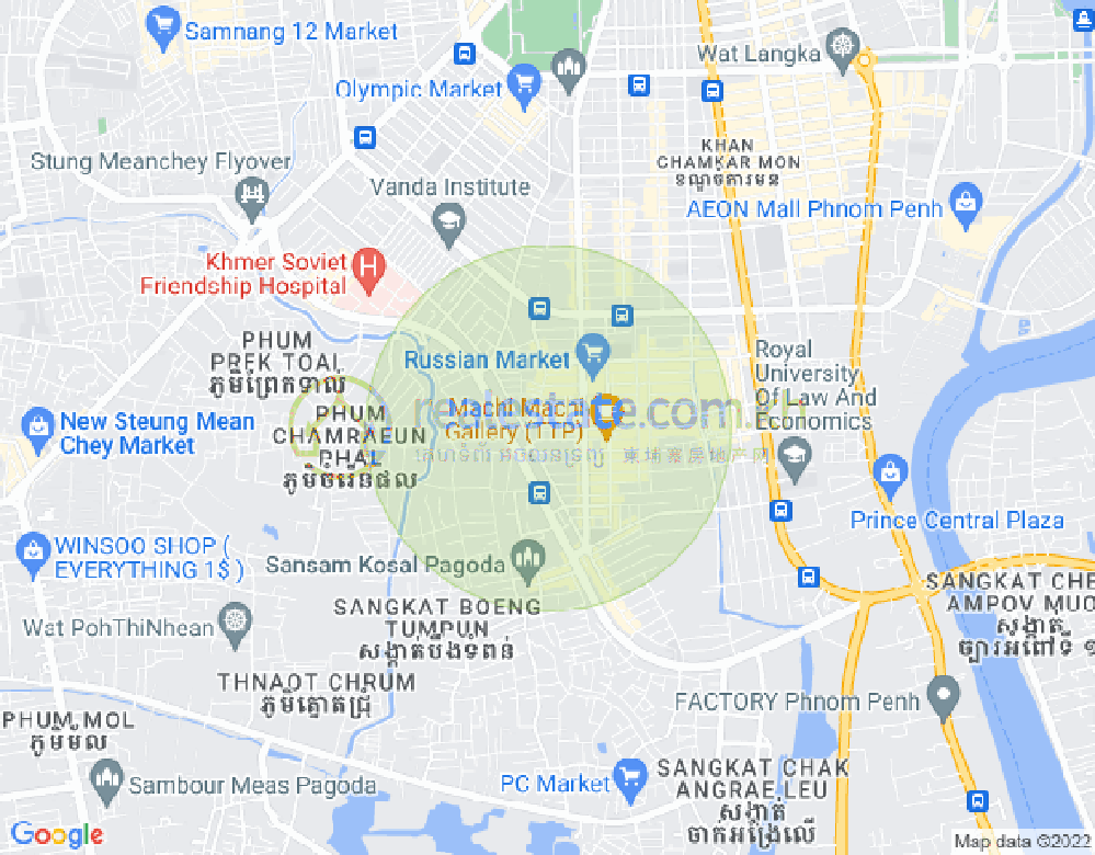 Mapa: Toul Tum Poung 1, Chamkarmon, Phnom Penh