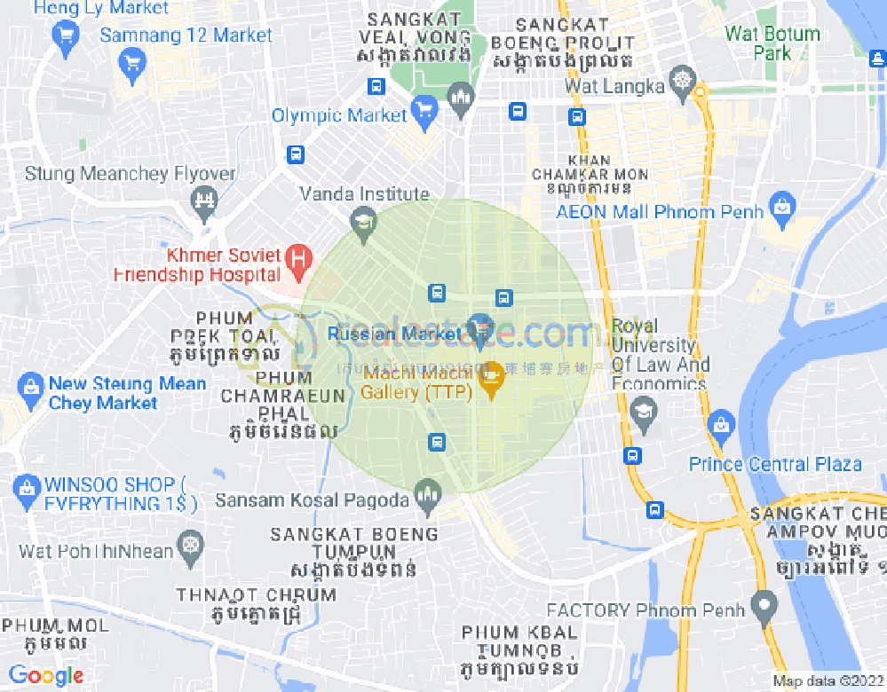 朱德奔1分区, 占卡蒙, 金边地图