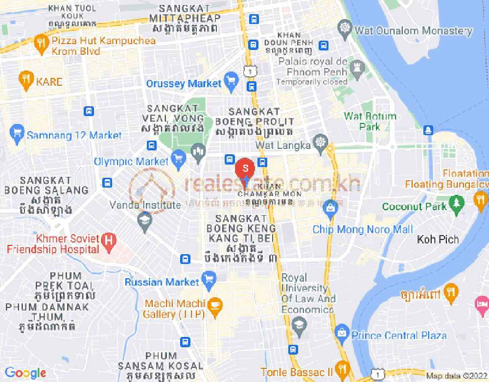 만경강2부구(BKK2), 벙껭깡, 프놈펜 지도
