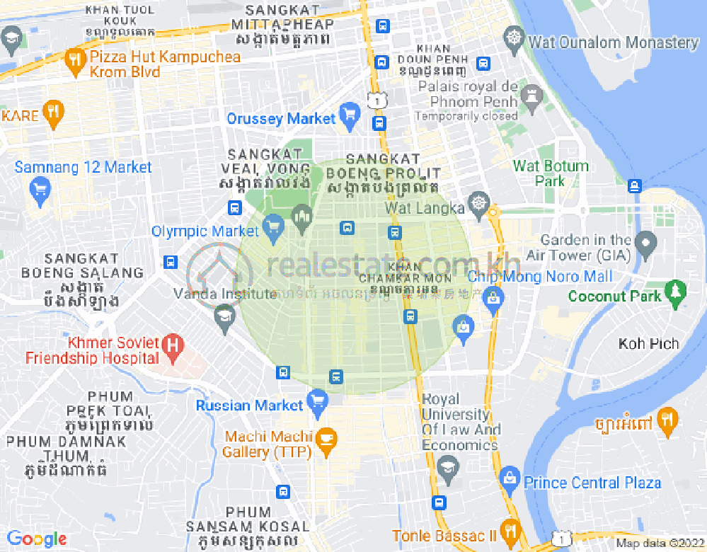 Veal Vong镇, 马卡拉区, 金边地图