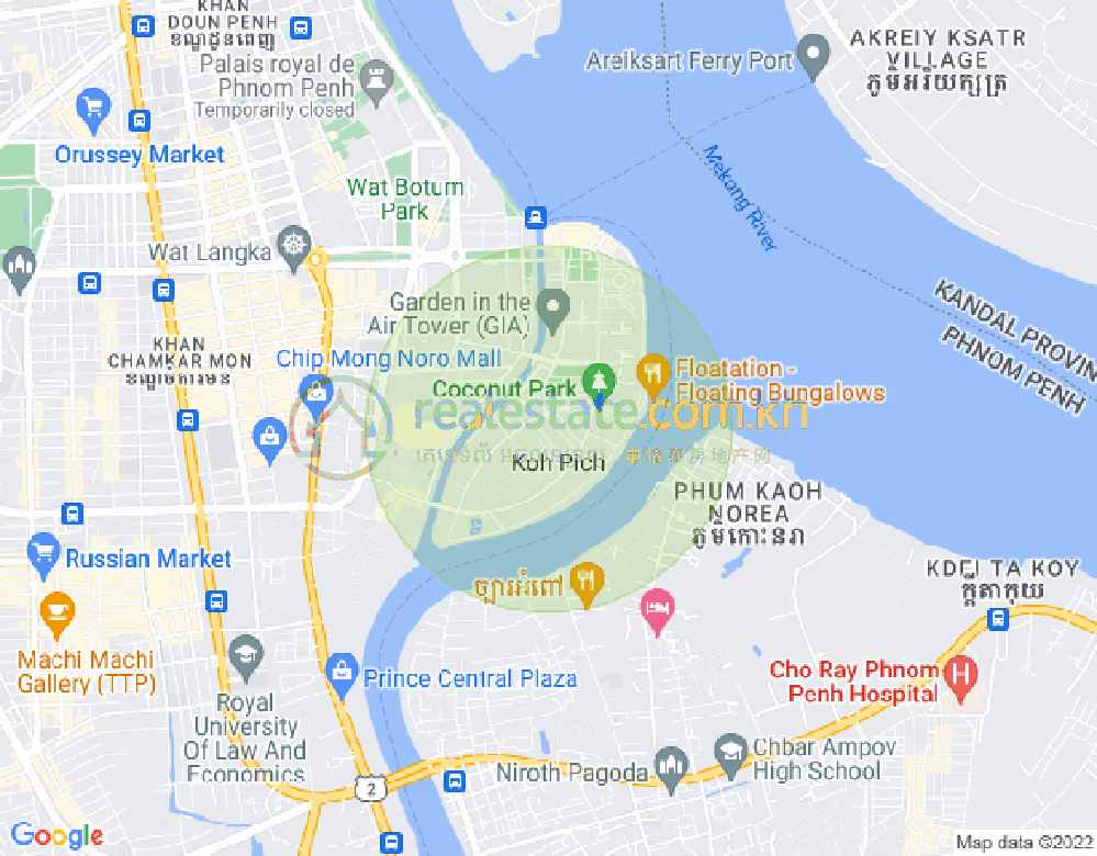 百色河分区, 占卡蒙, 金边地图