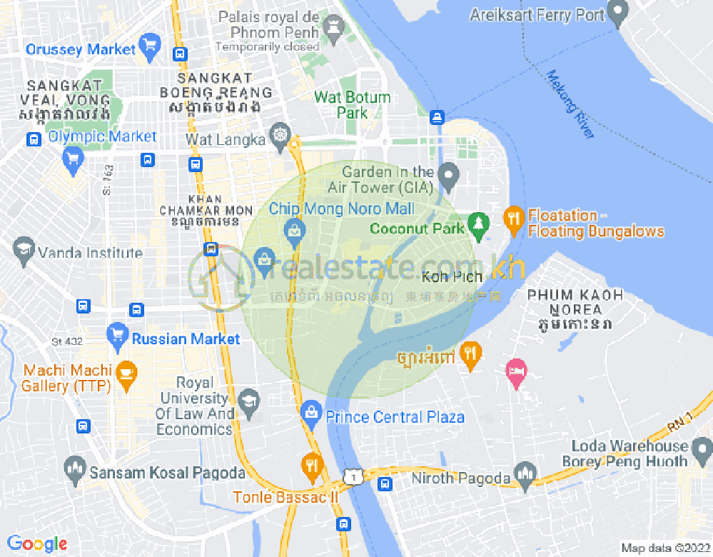 百色河分区, 占卡蒙, 金边地图