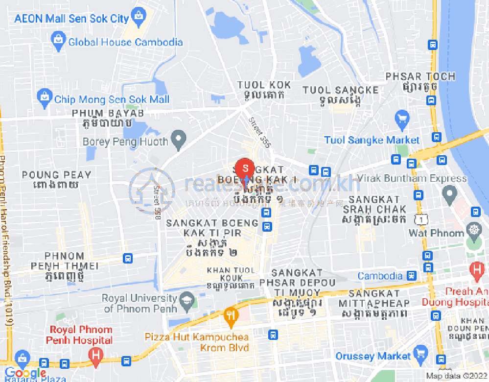 万谷湖1分区, 堆谷区, 金边地图