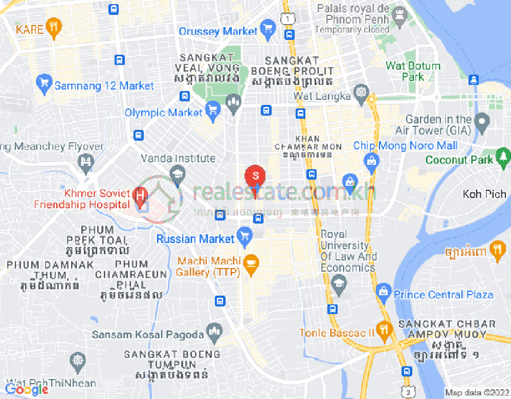 Mapa: BKK 3, Boeng Keng Kang, Phnom Penh
