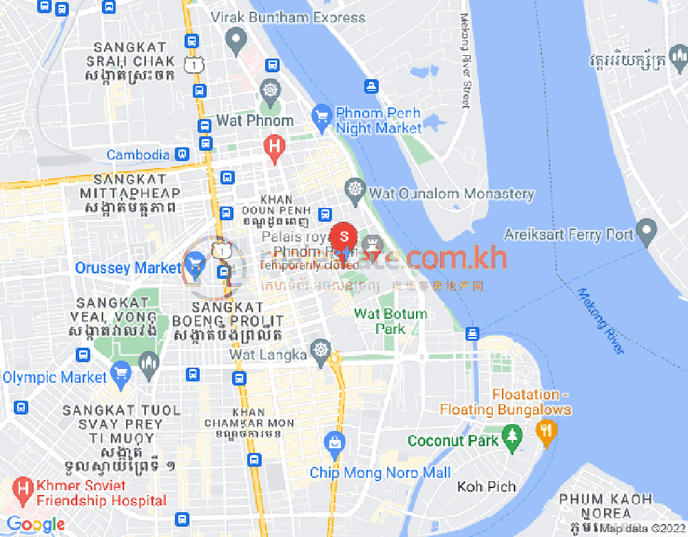 แผนที่ เชยชุมเนีย, ดวนป็ญ, พนมเปญ