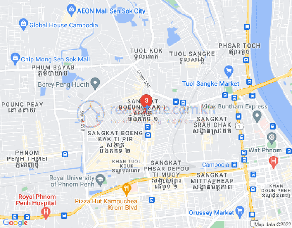 แผนที่ บึงกัก 1, ตวลโคก, พนมเปญ