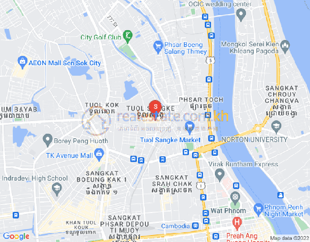 Mapa: Tuol Sangke, Russey Keo, Phnom Penh
