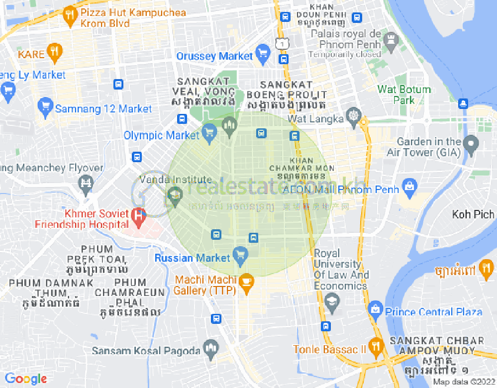 Map of BKK 3, Boeng Keng Kang, Phnom Penh