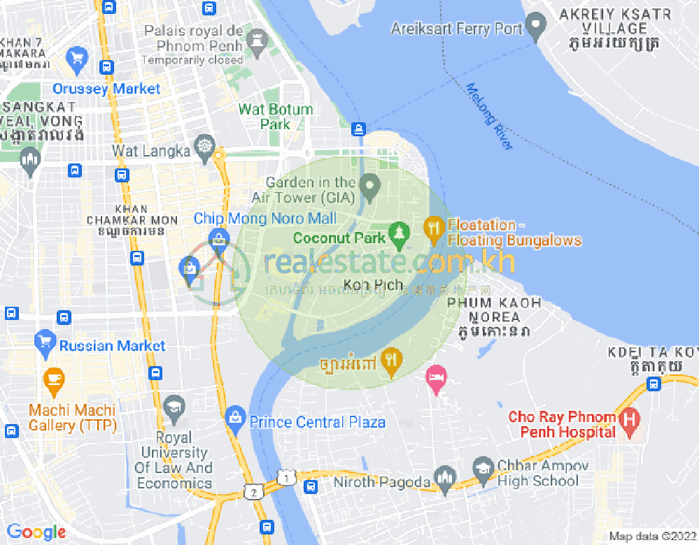 แผนที่ โตนเลบาสัก, จัมการมอน, พนมเปญ
