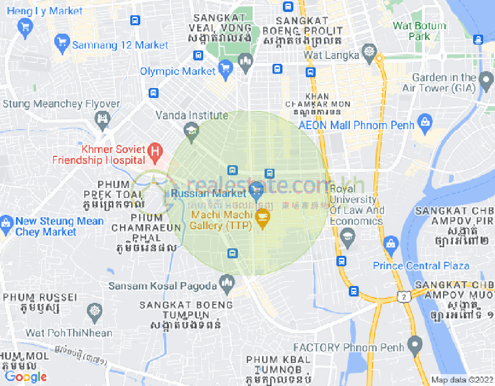 Карта Тул Том Пунг 1, Чамкармон, Пномпень
