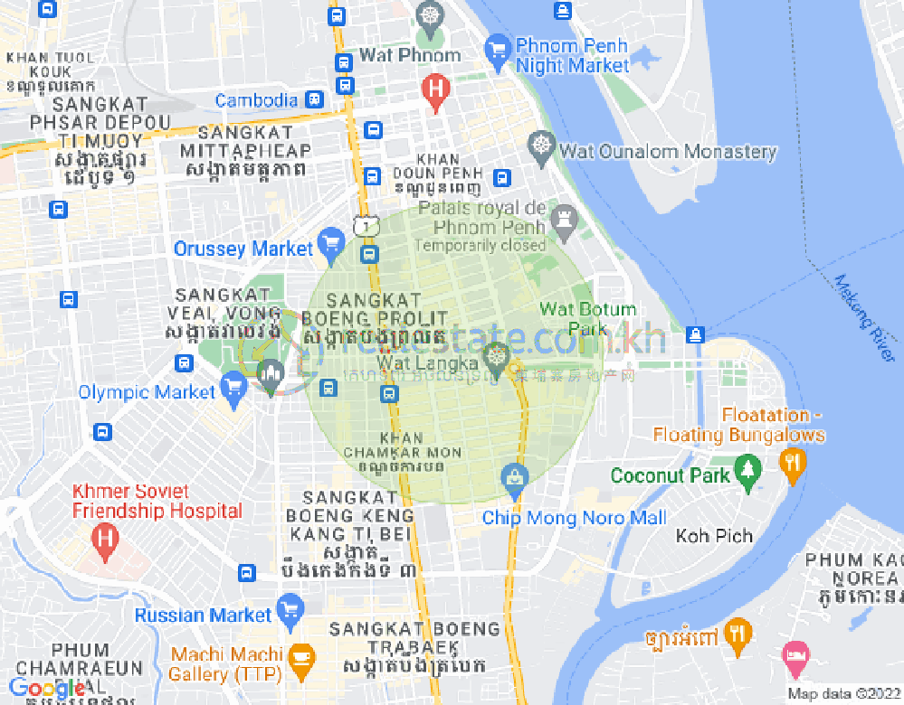 百色河分区, 占卡蒙, 金边地图