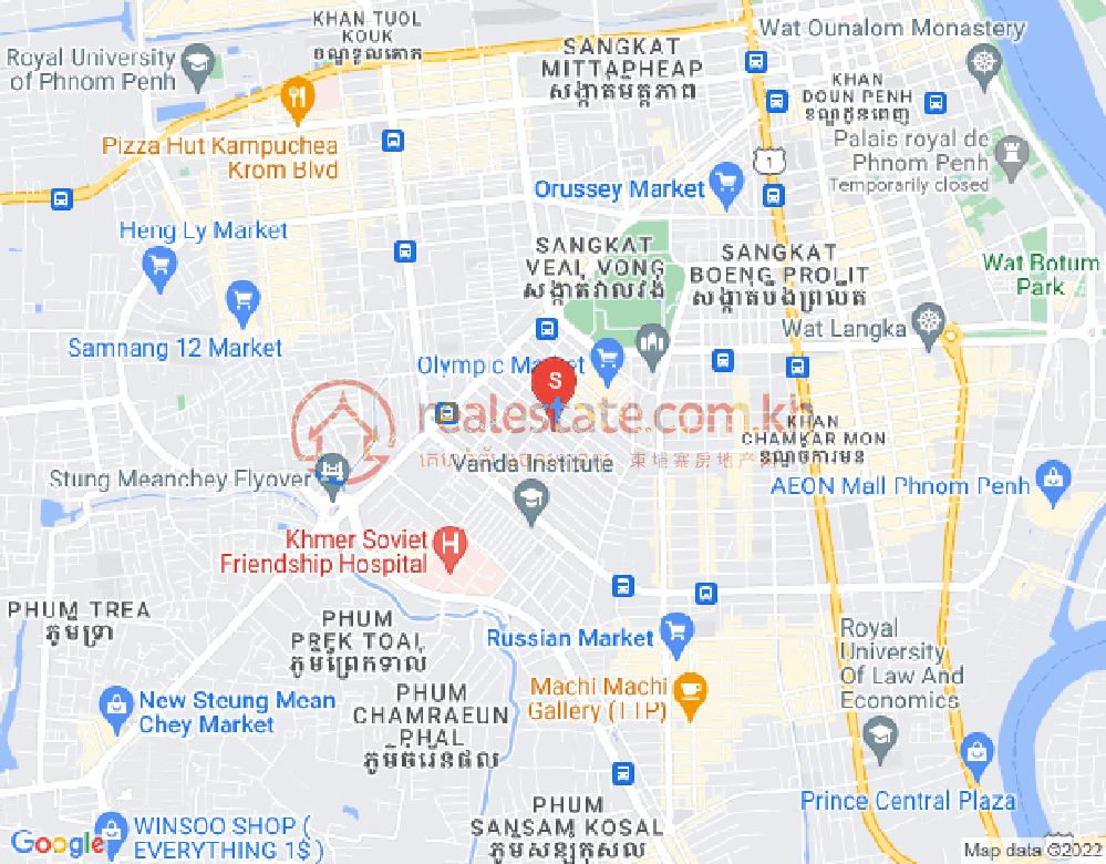 Toul Svay Prey 2镇, 波哥堪, 金边地图