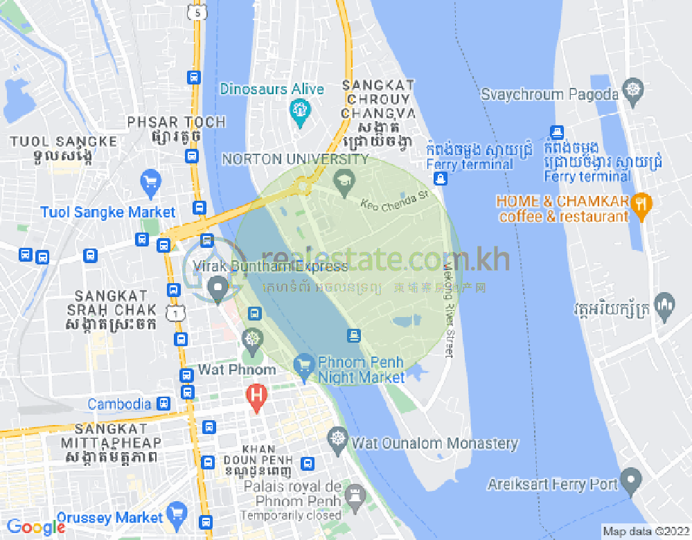 Mapa: Chroy Changvar, Phnom Penh
