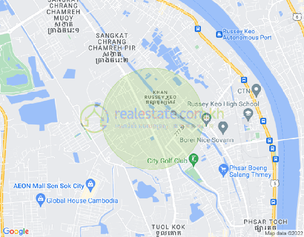 ផែនទី ឫស្សីកែវ, ភ្នំពេញ