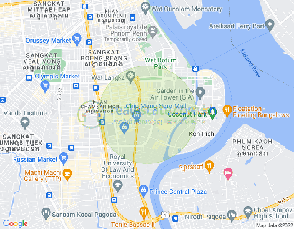 百色河分区, 占卡蒙, 金边地图