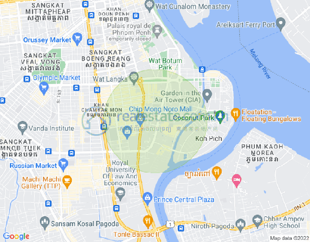 百色河分区, 占卡蒙, 金边地图