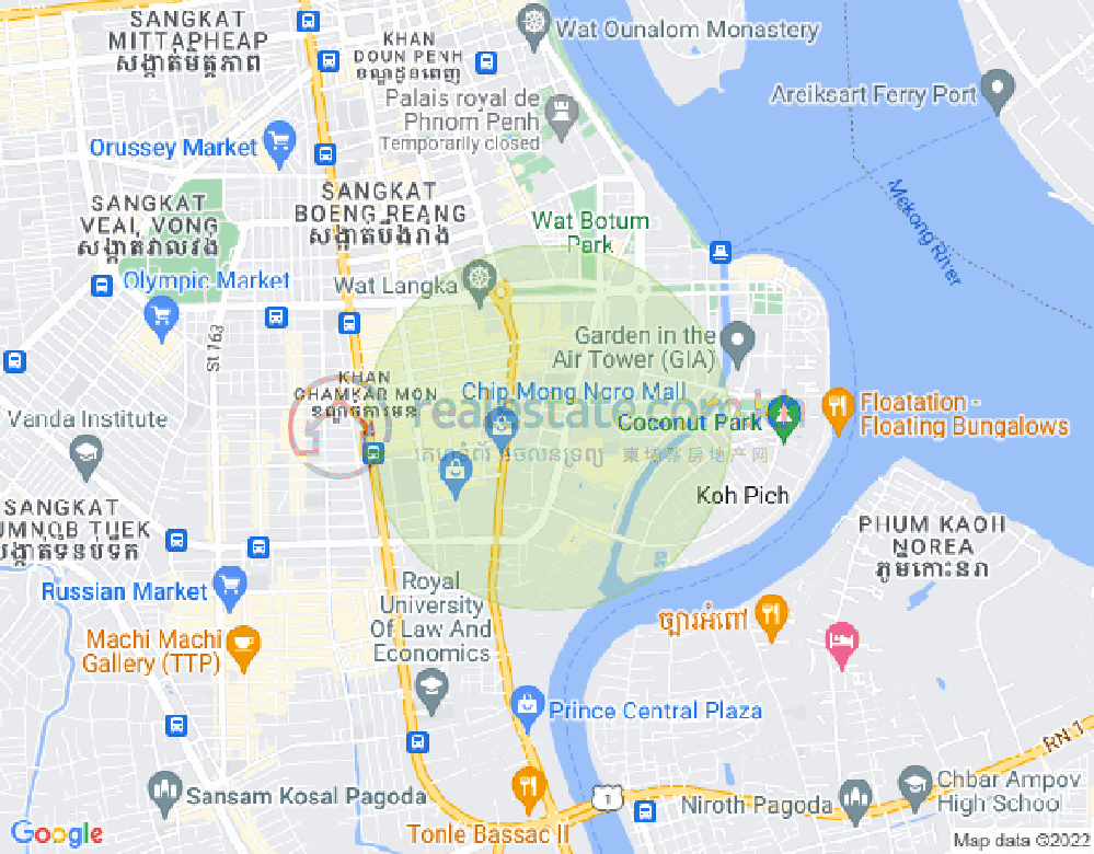 百色河分区, 占卡蒙, 金边地图