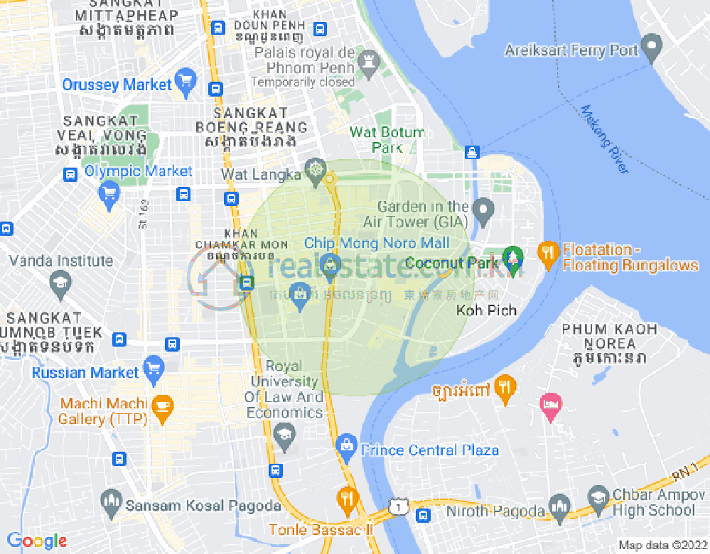 百色河分区, 占卡蒙, 金边地图