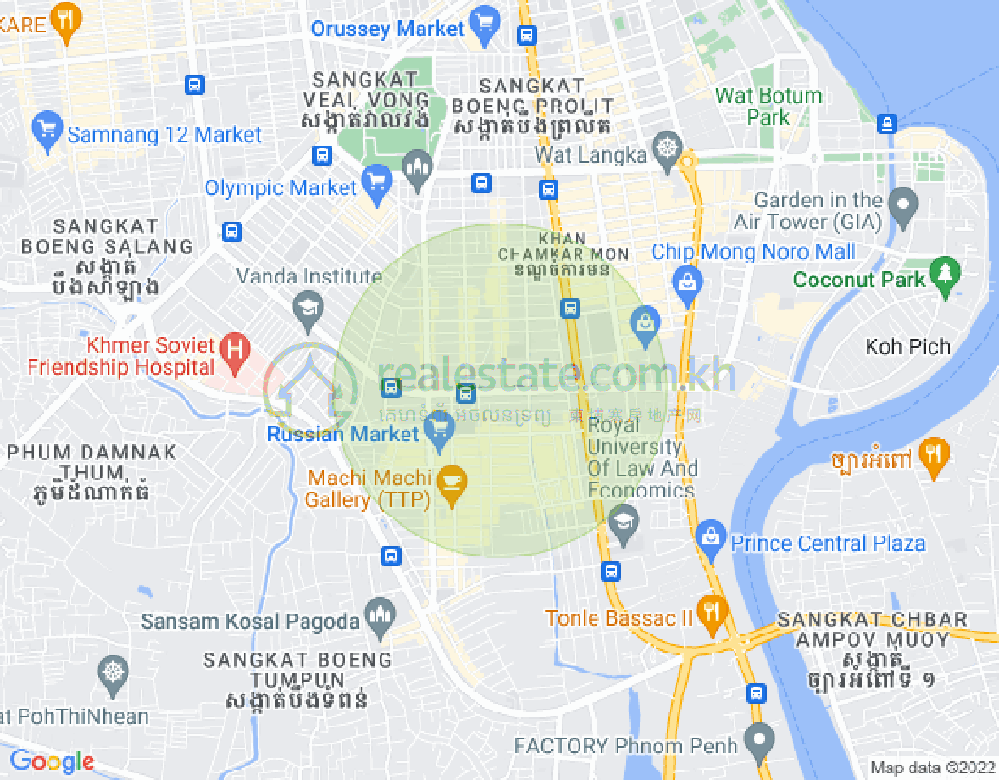 Mapa: BKK 3, Boeng Keng Kang, Phnom Penh