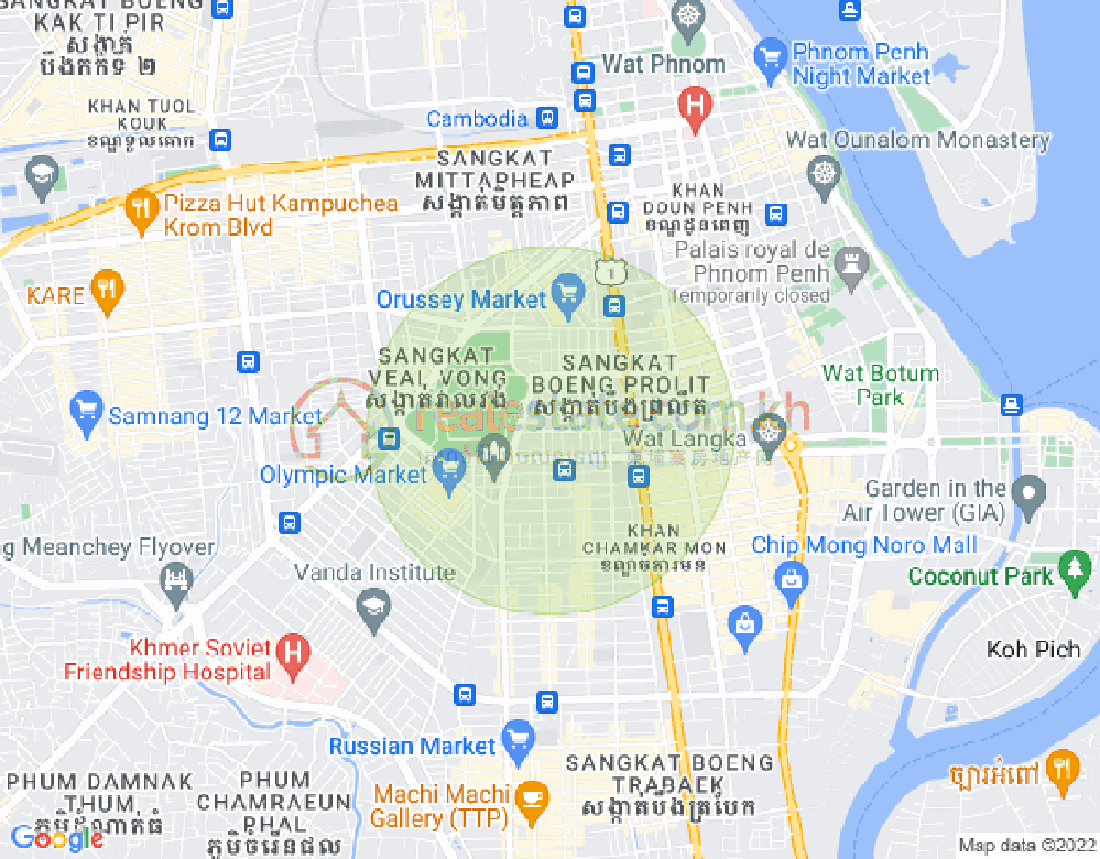 奥林匹克, 波哥堪, 金边地图