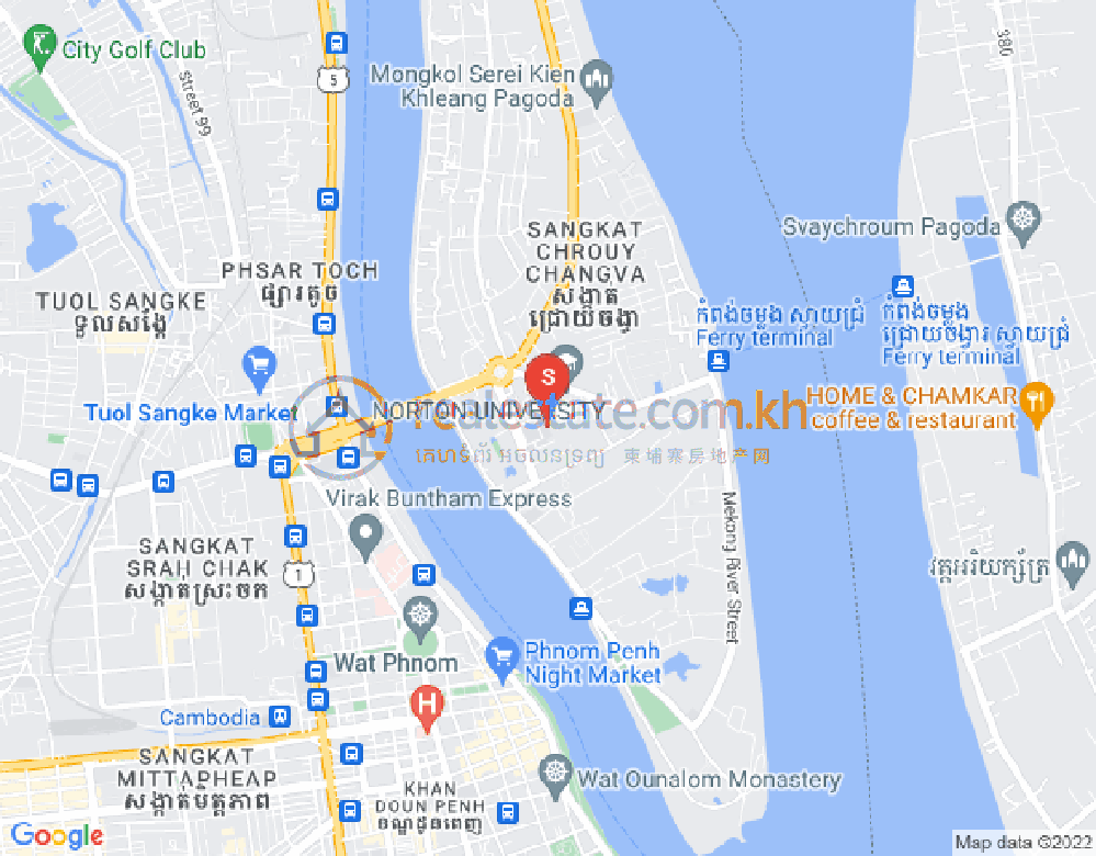 水净华区, 金边地图