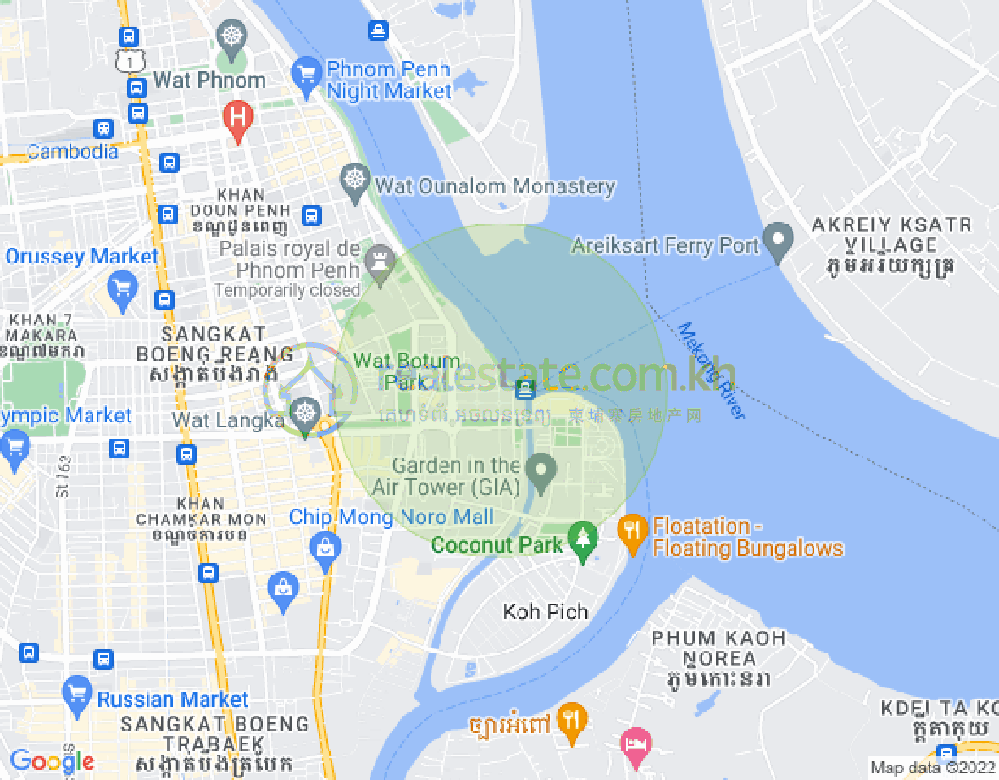 แผนที่ จักตอมุข, ดวนป็ญ, พนมเปญ