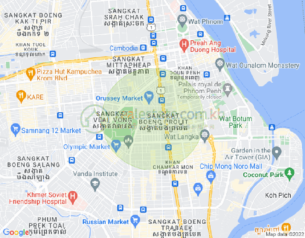 Boeung Prolit分区, 马卡拉区, 金边地图