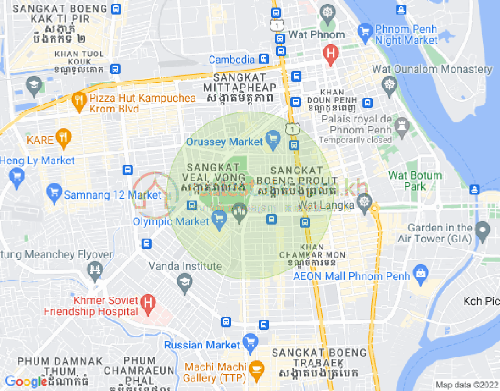 ヴィアルヴォン, 7マカラ, プノンペンの地図
