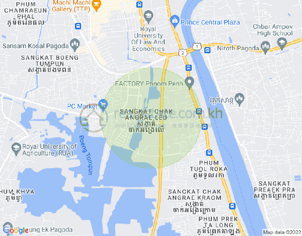 长夏上社分区, 棉芷区, 金边地图
