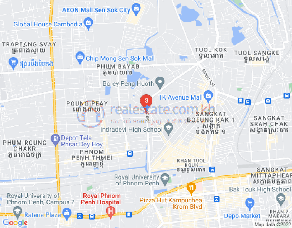 新金边, 森速区, 金边地图