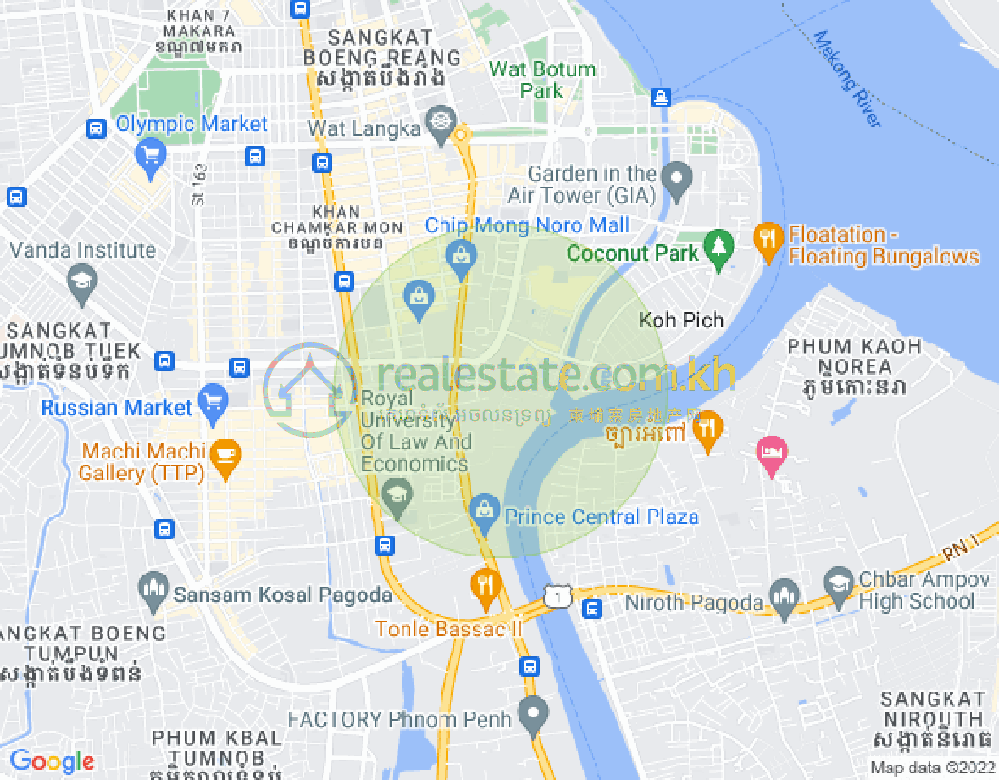 แผนที่ Bassac 09 Tonle, โตนเลบาสัก, จัมการมอน, พนมเปญ