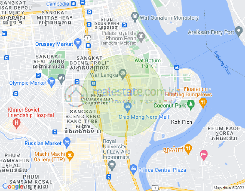 Mapa: 294 BKK1, BKK 1, Boeng Keng Kang, Phnom Penh
