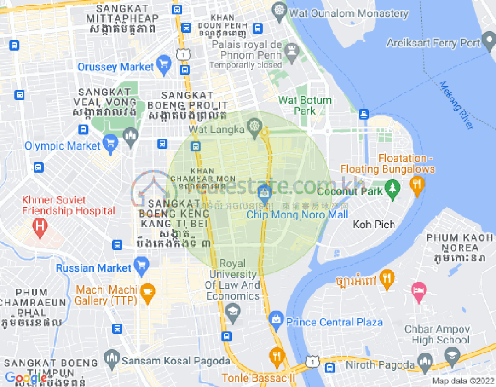 Mapa: 288 BKK1, BKK 1, Boeng Keng Kang, Phnom Penh