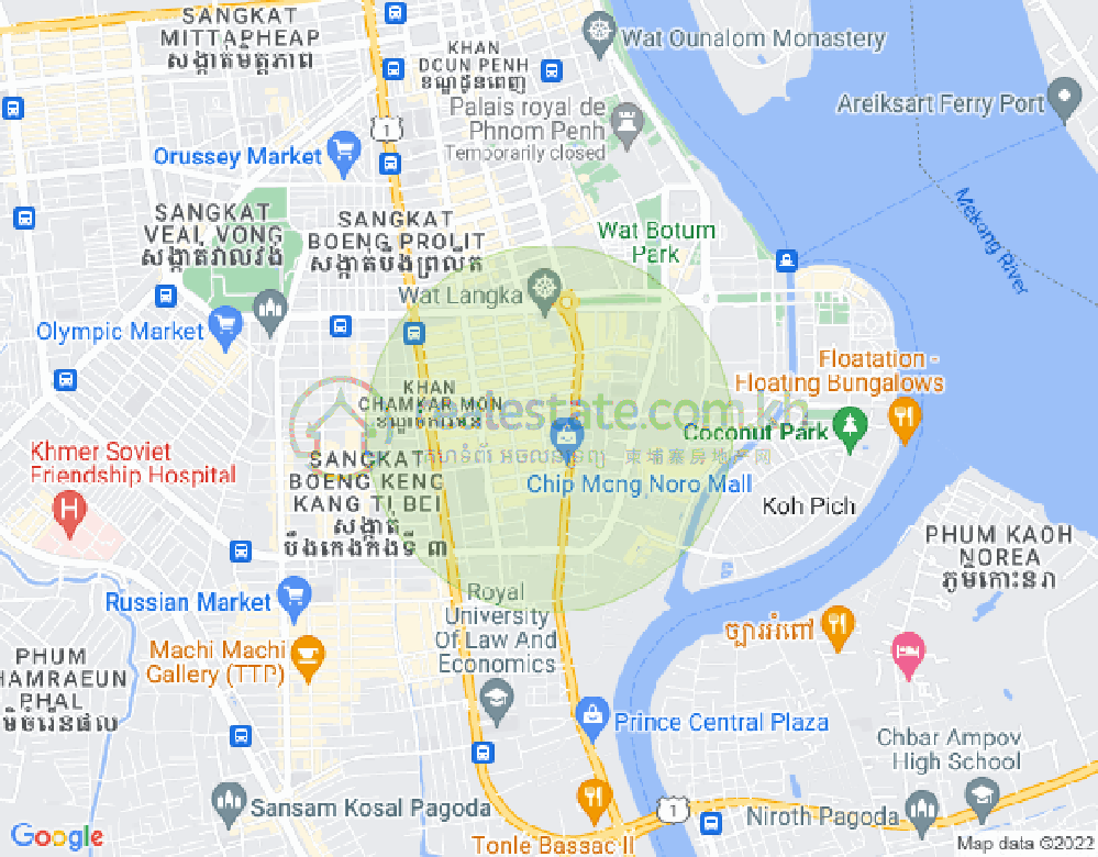 Mapa: 294 BKK1, BKK 1, Boeng Keng Kang, Phnom Penh