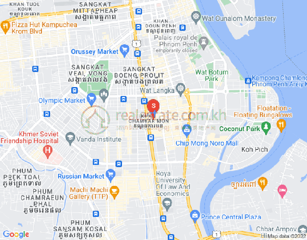Carte de BKK 3, Boeng Keng Kang, Phnom Penh