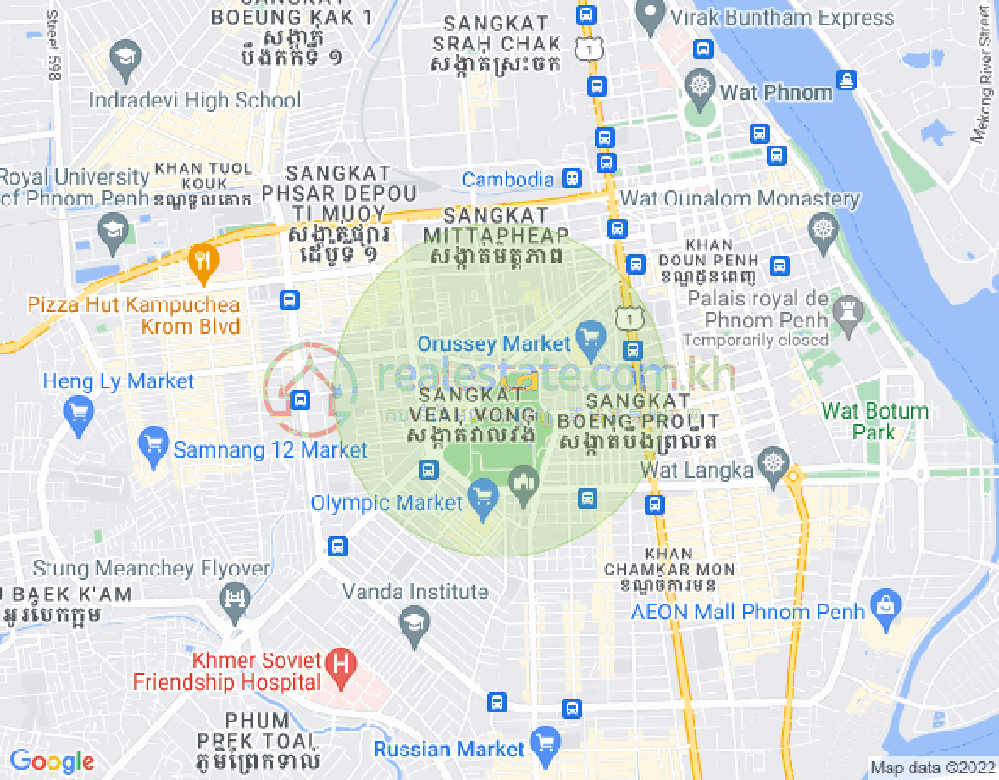 Veal Vong镇, 马卡拉区, 金边地图