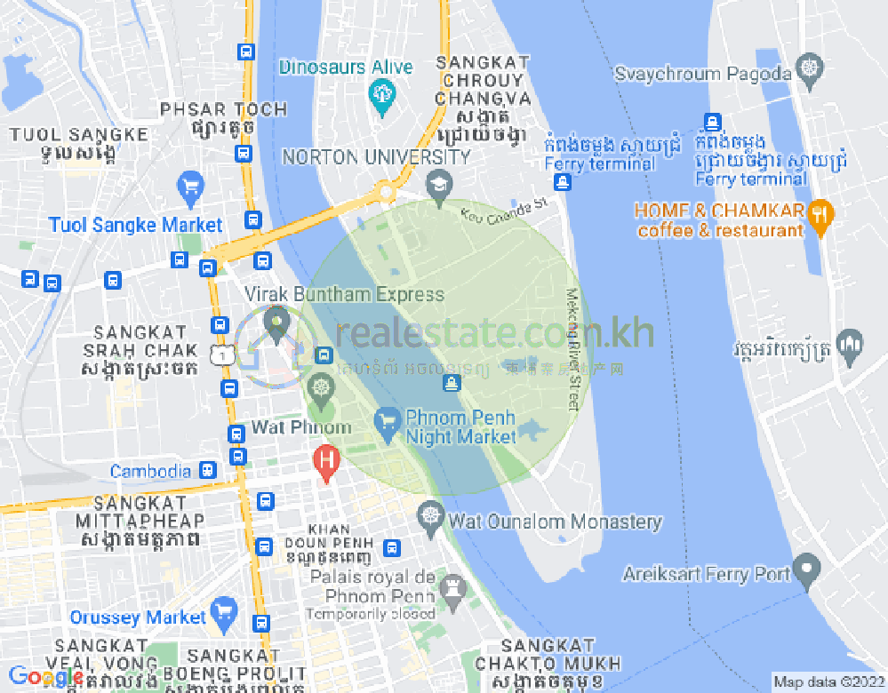 チュロイ・チャンバー, プノンペンの地図