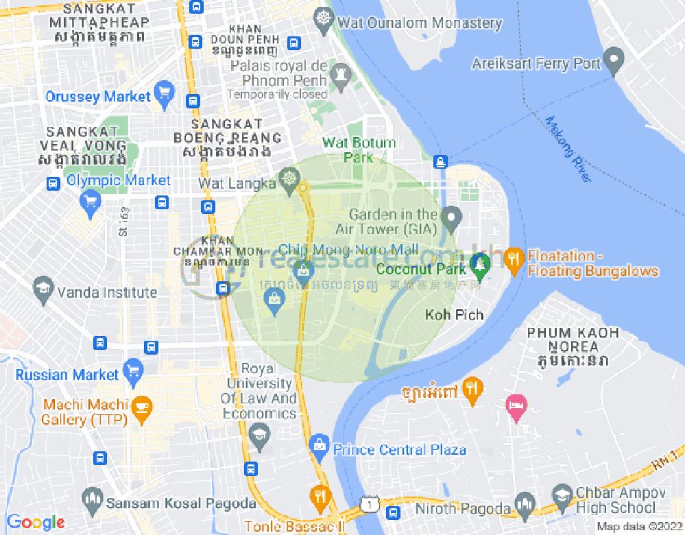 百色河分区, 占卡蒙, 金边地图