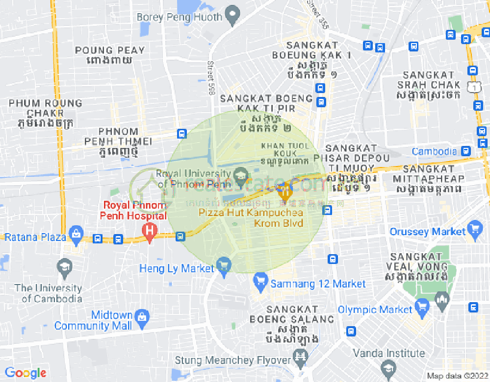 Карта Туек L'ak 1, Тул Кок, Пномпень