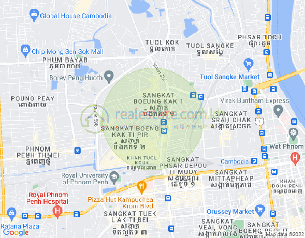 万谷湖1分区, 堆谷区, 金边地图