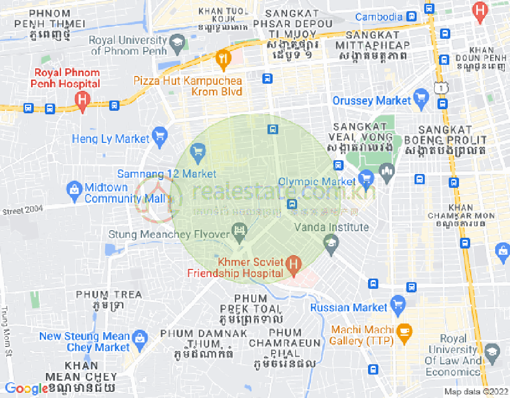 Mapa: Boeung Salang, Toul Kork, Phnom Penh